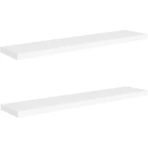vidaXL Wandregal 120 x 23,5 x 3,8 cm Weiß