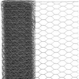 vidaXL Drahtzaun 25 x 1,2 m Grau