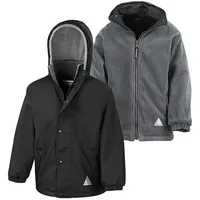 Result Junior Reversible Stormdri Jacket - black;grey - M