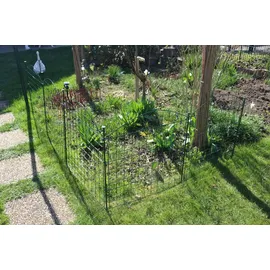 HC Garten & Freizeit 11tlg. Teichzaun Oberbogen, ca. 390 x 78,5 cm - Dunkelgrün