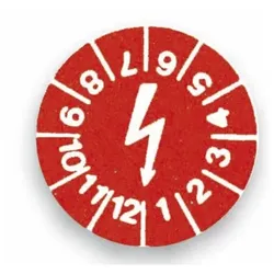 Prüfplaketten Blitz gelb