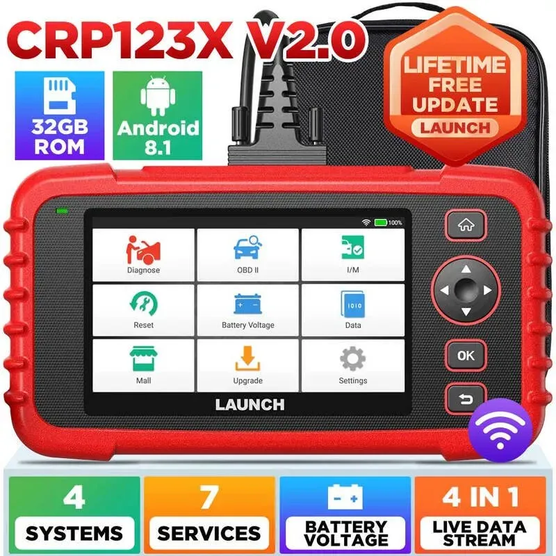 LAUNCH CRP123X V2.0 Professionelles OBD-II Diagnosegerät mit Fehlercode-Lesefunktion
