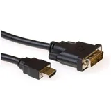 Act HDMI A Stecker auf DVI-D Stecker 2 m Beige/Schwarz