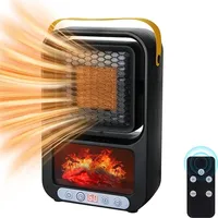 XDOVET Kleiner Raumheizer für den Innenbereich 800W, 3D Flamme