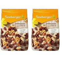 Seeberger Studentenfutter: Klassische Nuss-Frucht-Mischung aus Haselnusskernen, Mandeln, Walnüssen & Cashewkernen, mit Rosinen - reich an Vitamin E, vegan (1 x 1 kg) (Packung mit 2)