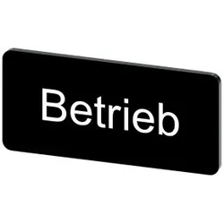 Siemens 3SU19000AC160AP0 Bezeichnungsschild 12, 5x27mm, Schild schwarz, Beschriftung: Betrieb - 10 Stück