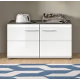 INOSIGN Sitzbank »Rumba, Breite 80cm, Hochglanz Front, 2 Türen, 2 Einlegeböden, 4 Fächer«, Schuhbank, Schuhschrank, Flurbank, Flurmöbel
