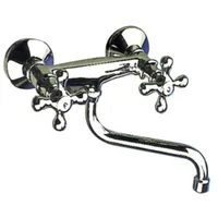 Demm Spültischarmatur Wandarmatur Zweigriff Sterling Nostalgie Farbe: bronze 2310 045 x 2310, 04531.001.X