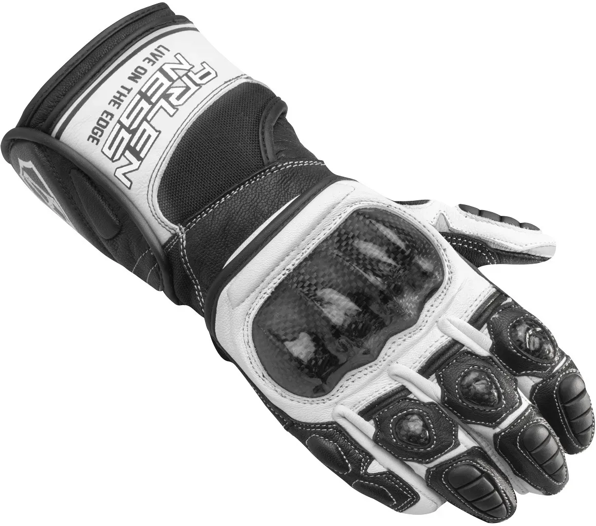 Arlen Ness Mugello Motorradhandschuhe, schwarz-weiss, Größe S für Männer