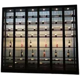 JV Möbel Weinschrank Vitrine Weinkühlschrank Schrankvitrine Glasschrank Weinablage