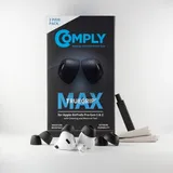 COMPLY TrueGrip MAX | Premium Memory Schaumstoff Ersatz-Ohrstöpsel für Apple AirPods Pro (1 & 2 Generation) | SmartSkinTM-Technologie | schwarz, Verschiedene Größen, S/M/L, 3 Paar