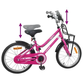 vidaXL Kinderfahrrad 18 Zoll rosa/schwarz