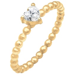 Elli Verlobungsring Herz Zirkonia Kristall 925 Silber Ringe   Damen 