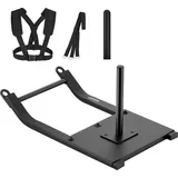 Vevor Gewichtsschlitten Kraftschlitten, Fitness-Krafttrainingsschlitten zur Verbesserung der Geschwindigkeit bei sportlichen Übungen, Fitnessgerät mit Gurt, kompatibel mit 25/51 mm Gewichtsscheiben