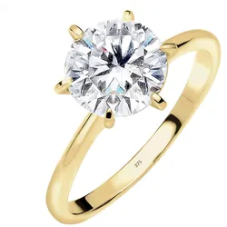 Elli PREMIUM Solitär 375 Gelbgold Zirkonia Geschenkidee Ringe   Damen