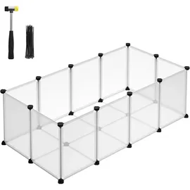 Songmics Kleintierkäfig, Freigehege mit Bodenplatten, 125 x 63 cm, Freizeit, Tierbedarf, Tierzubehör