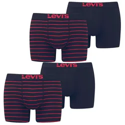 Levis Herren Boxershort Men Vintage Stripe YD Boxer 4er 6er 8er Multipack in S Rot / Schwarz