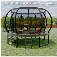 GUNJI Gartentrampolin Basketballkorb-Trampolin, Durchmesser 228/305 cm, Kindertrampolin, Ø 228 cm, (Enthält Leiter, Sicherheitsnetz, Schuhnetz, 360°-Schutzgitter und Fallschutzmatte, mit einer Tragkraft von 150 kg-ostern geschenke) 228 cm