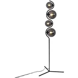 GLOBO Stehlampe Standleuchte Wohnzimmer Rauchglas 4 flammig H 160 cm