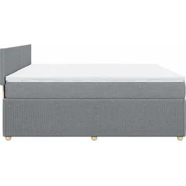 vidaXL Boxspringbett 180 x 200 cm Hellgrau