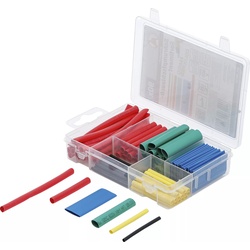 BGS DIY 88150 Sortiment Schrumpfschlauch farbig 90 teilig