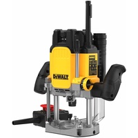 Dewalt 2.300 Watt Oberfräse DWE627KT (Leerlaufdrehzahl 9.000-22.000 min-1, Fräskorbhub 80 mm, max. Fräs-ø 50 mm, mit Sanftanlauf & Parallelanschlag, inkl. Zubehör, Absaug-Adapter & T STAK Box VI)