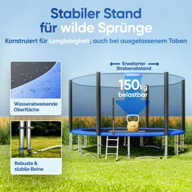monzana Trampolin 427 cm inkl. Sicherheitsnetz Blau