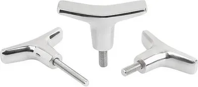 T-GRIFF HYGIENIC USIT® D=M05X30, A=55,2, B=12,3, H=32,9, MIT AUßENGEWINDE, EDELSTAHL 1.4404 POLIERT