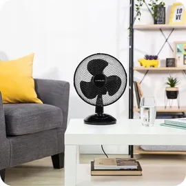 u-smiler 28 cm Tischventilator Schwarz