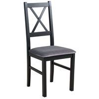 Beautysofa Esszimmerstuhl Stuhl Nilo X (2 Stk. pro Satz) aus Holz mit gepolstertem Sitz (2 St), Beine in: Buche, Sonoma, Stirling, Nussbaum, Schwarz und Weiß