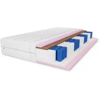 Marpur Taschenfederkernmatratze Weiß, H3 + H4, 80x200 cm, Oeko-Tex®