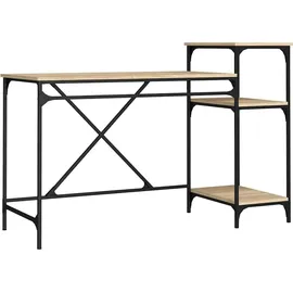 vidaXL Schreibtisch mit Regal Sonoma-Eiche 135x50x90 cm Holzwerkstoff