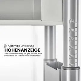 bümö Schreibtisch Z-Serie Graphit / Silber