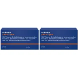 Orthomol junior C plus - mit Vitamin C als Beitrag zu einer normalen Funktion des Immunsystems - Waldfrucht und Mand./Orange - Kautabletten