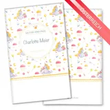 OLGS Mutter-Kind-Pass Hülle 3-teilig Unicorn Dreams Schwangerschaft Geschenkidee personalisierbar mit Namen (MuKi-Pass Österreich personalisiert, Miracles)