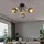 GLOBO Deckenleuchte 3-flg. Metall schwarz gold 39x20 cm