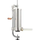KRAFT&DELE | Wurstfüller manuell, Wurstmaschine aus Edelstahl, Wurstfüllmaschine, silber, Wurstpresse mit Tischklemme, Wurstspritze inkl. Füllro... - Silber