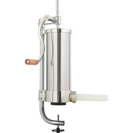 KRAFT&DELE | Wurstfüller manuell, Wurstmaschine aus Edelstahl, Wurstfüllmaschine, silber, Wurstpresse mit Tischklemme, Wurstspritze inkl. Füllro... - Silber