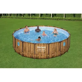 BESTWAY Power Steel Swim Vista Series Frame Pool rund Set 488 x 122 cm inkl. Filterpumpe