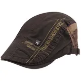 XRDSS Herren Trendige Unisex Flatcap Golfermütze Schieber Gatsby Schirmmütze (Kaffee) - Einheitsgröße