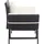 furnicato Gartenbank 130 x 70 x 80 cm Schwarz