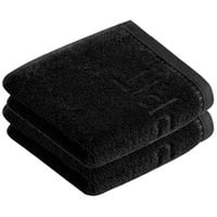 Esprit Handtücher Handtücher Collection MODERN SOLID, Frottier (Packung, 2-St), hohe Markenqualität schwarz 30 cm x 50 cm