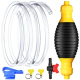 3 Meter Handpumpe Umfüllpumpe Benzinpumpe Dieselpumpe, Tragbare Kraftstoffpumpe Ölabsaugpumpe Benzinabsaugpumpe Universal Siphonpumpe Absdugpumpe Förderpumpe für Kraftstoffe Diesel Benzin Öl Wasser