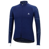 Airtracks Herren Fahrradtrikot Langarm Pro Line Navy Blau Weiß dunkelblau L