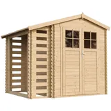 TIMBELA Gartenhaus M386F+M386G 2,72 x 2,06 m Braun