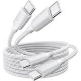 RAVIAD USB C Kabel 100W [2Stück 1M] PD3.0 Schnellladekabel USB C auf USB C Kabel USBC Ladekabel QC3.0 Ladekabel USB-C Ladegerät für iPhone 16 15Pro SamsungGalaxy S24 S23 S22 iPadPro MacBookAir Tablets