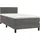 vidaXL Boxspringbett mit Matratze Dunkelgrau 100x200 cm Samt - Grau