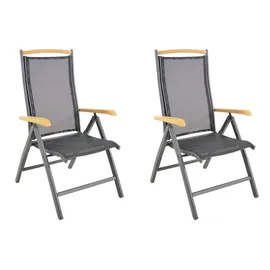 leslilivingb Monza Klappsessel 61 x 75 x 110 cm schwarz 2 St.