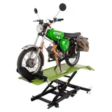 Trutzholm Motorradhebebühne hydraulisch 360 kg Breite 50 cm kleiner Motorradheber Scherenheber Heber in grün