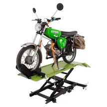 Trutzholm Motorradhebebühne hydraulisch 360 kg Breite 50 cm kleiner Motorradheber Scherenheber Heber in grün